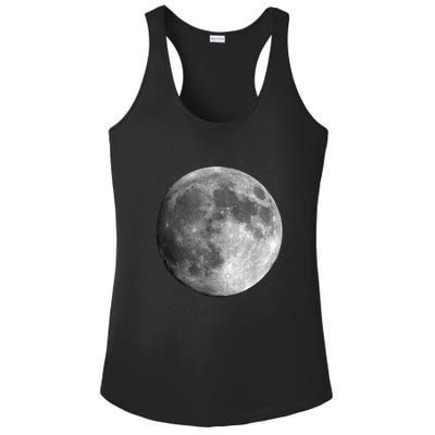 Full Moon Luna Astronomy Space Galaxy Stars Ladies PosiCharge Competitor Racerback Tank