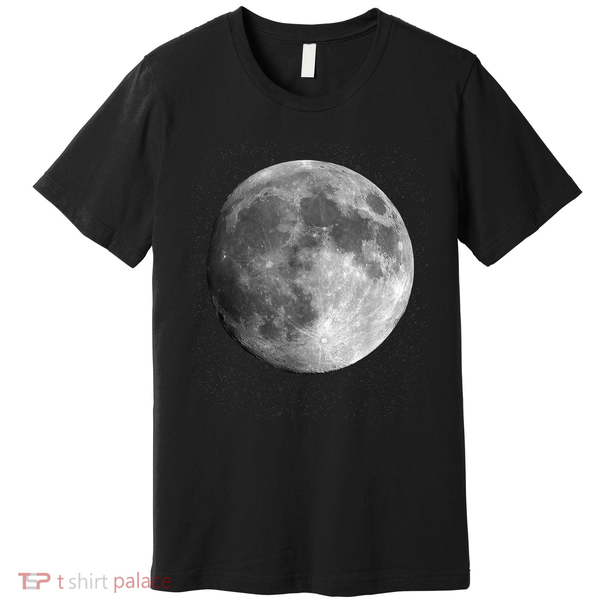 Full Moon Luna Astronomy Space Galaxy Stars Premium T-Shirt