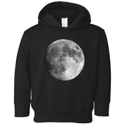 Full Moon Luna Astronomy Space Galaxy Stars Toddler Hoodie