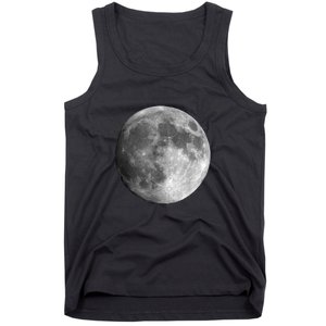 Full Moon Luna Astronomy Space Galaxy Stars Tank Top