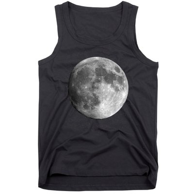 Full Moon Luna Astronomy Space Galaxy Stars Tank Top