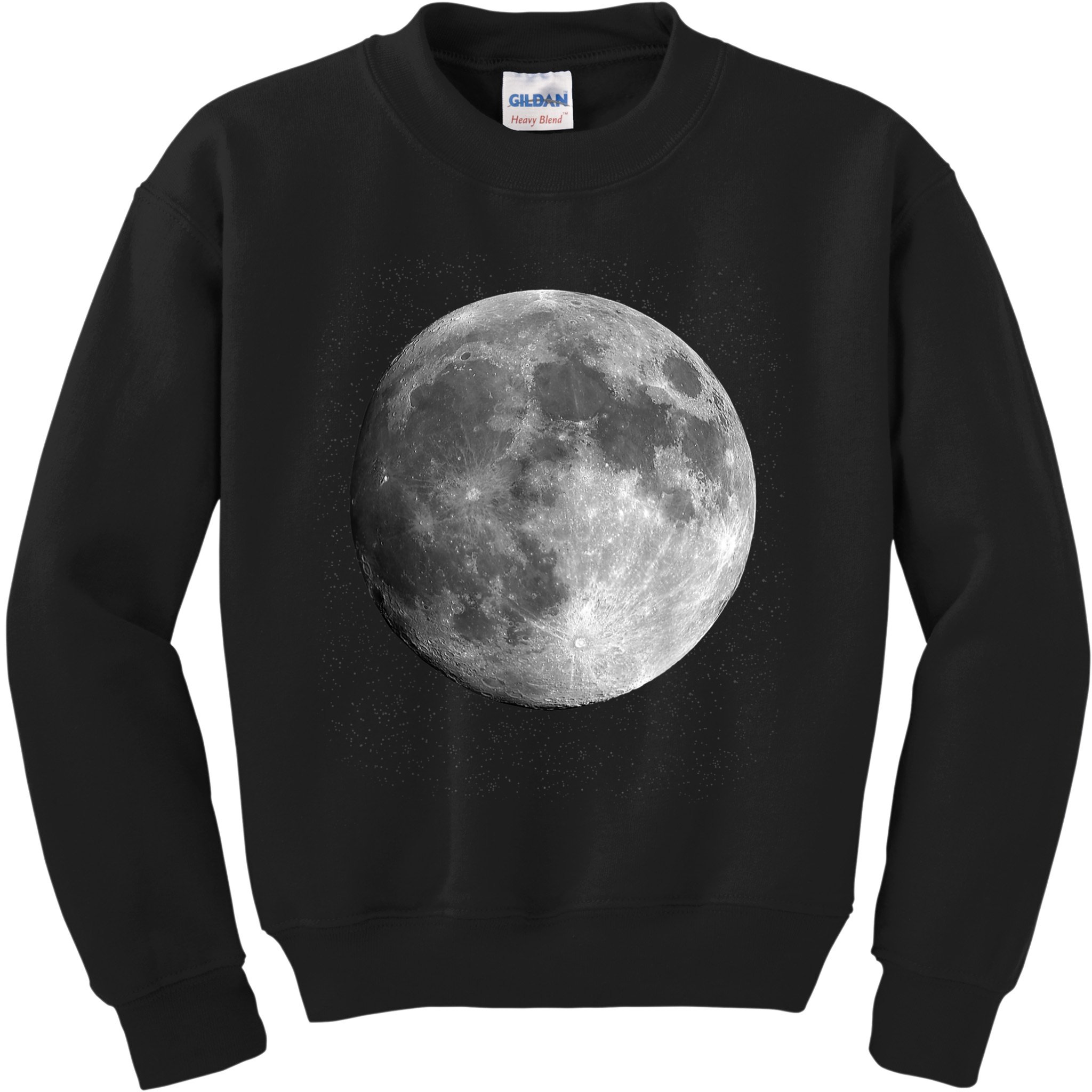 Full Moon Luna Astronomy Space Galaxy Stars Kids Sweatshirt