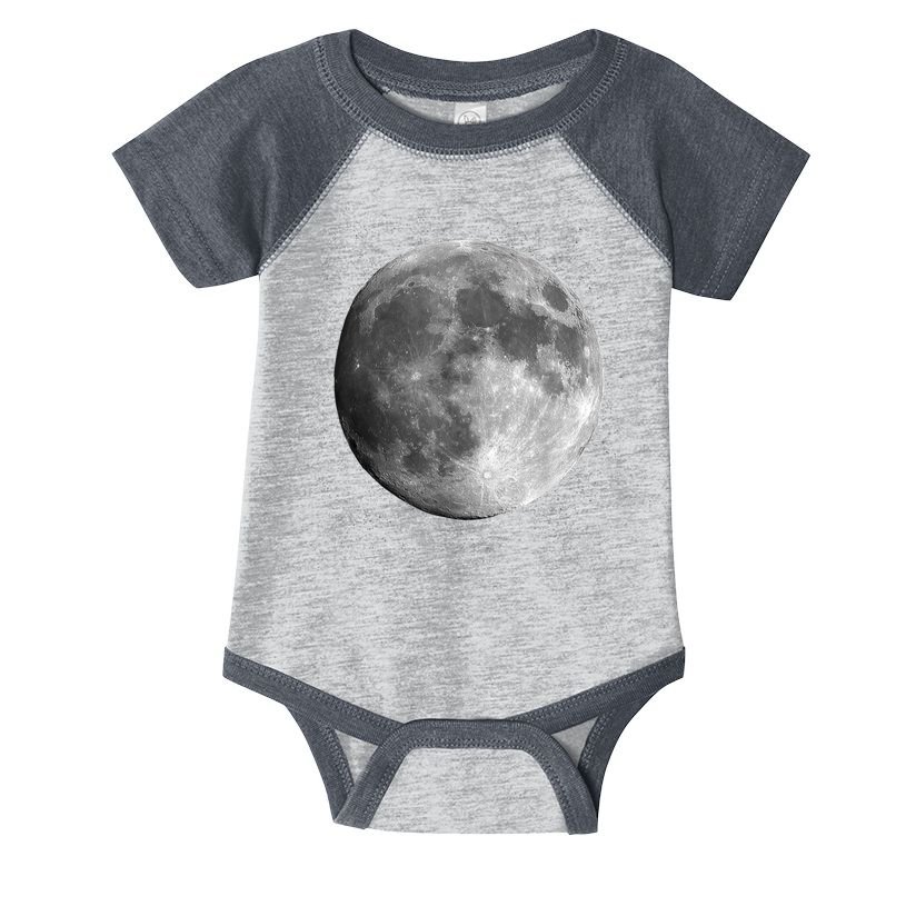 Full Moon Luna Astronomy Space Galaxy Stars Infant Baby Jersey Bodysuit