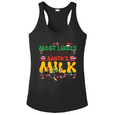 Funny Most Likely To SantaS Milk Christmas Gift Ladies PosiCharge Competitor Racerback Tank