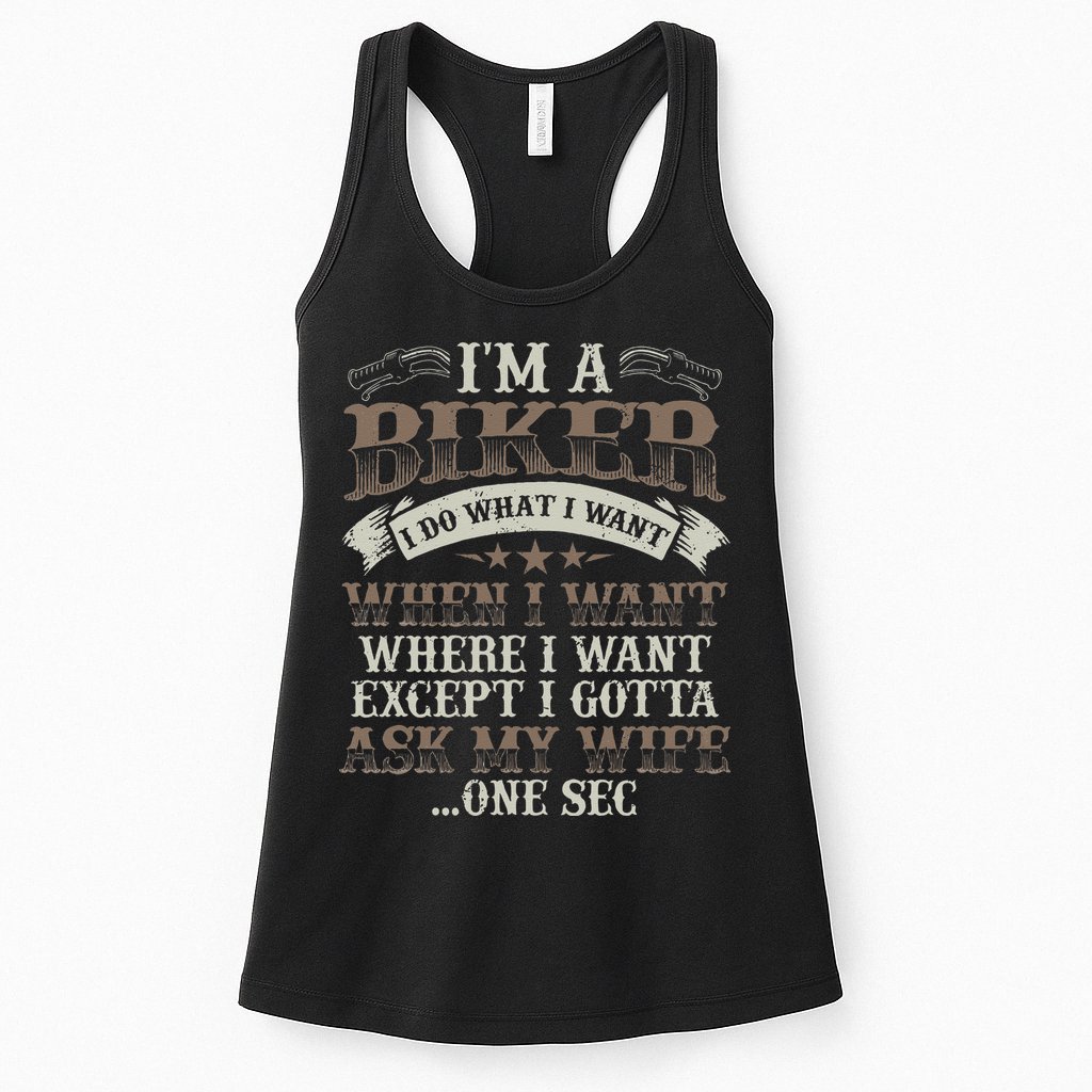 Funny Motorcycle Lover Graphic Husbands Men Motorbike Rider Womens Tank Top