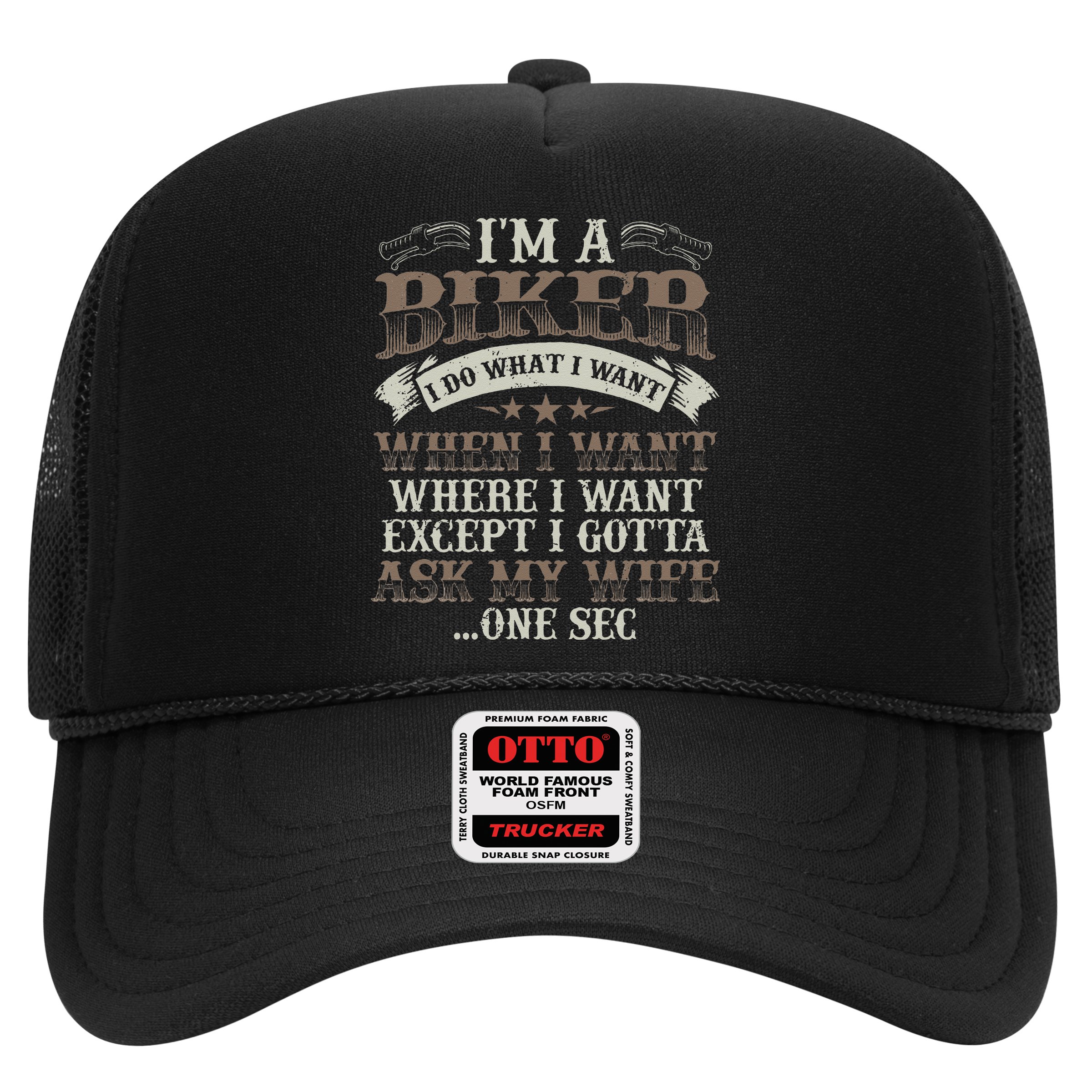 Funny Motorcycle Lover Graphic Husbands Men Motorbike Rider Hat