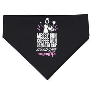 Funny Mom Life Quote Gift For Your Busy Mom Cute Gift USA-Made Doggie Bandana