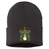 Firefly Magical Lunar Mystical Design For Nature Lovers Sustainable Knit Beanie