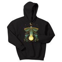 Firefly Magical Lunar Mystical Design For Nature Lovers Kids Hoodie