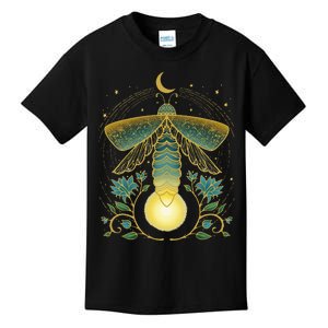 Firefly Magical Lunar Mystical Design For Nature Lovers Kids T-Shirt