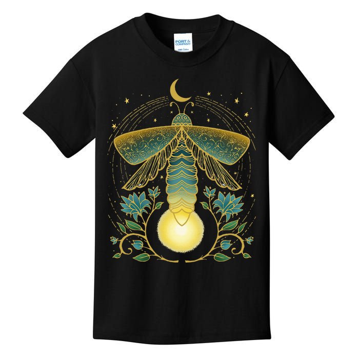 Firefly Magical Lunar Mystical Design For Nature Lovers Kids T-Shirt