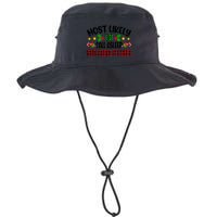 Funny Most Likely To Fall Asleep First Waiting For Santa Cool Gift Bucket Hat