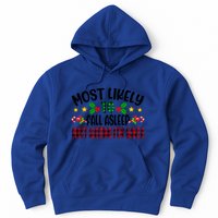 Funny Most Likely To Fall Asleep First Waiting For Santa Cool Gift Hoodie