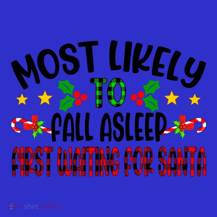 Funny Most Likely To Fall Asleep First Waiting For Santa Cool Gift Magnet