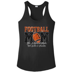 Football Mom Like A Normal Mom But Louder & Prouder Game Day Ladies PosiCharge Competitor Racerback Tank