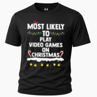 funny Most Likely To Play Video Games On Christmas Performance Shirt