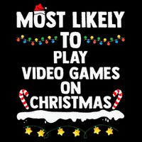 funny Most Likely To Play Video Games On Christmas Flat Bill Trucker Hat