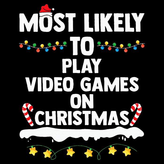 funny Most Likely To Play Video Games On Christmas Flat Bill Trucker Hat