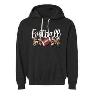 Football Mom Leopard Garment-Dyed Fleece Hoodie