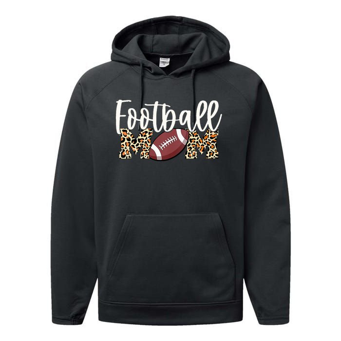 Football Mom Leopard Performance Fleece Hoodie