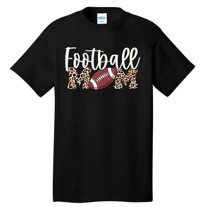 Football Mom Leopard Tall T-Shirt