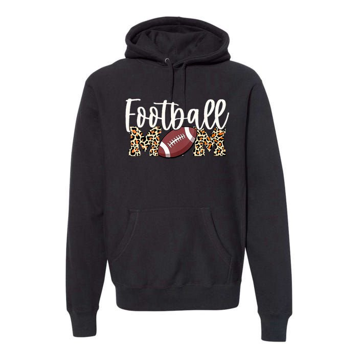 Football Mom Leopard Premium Hoodie