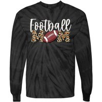 Football Mom Leopard Tie-Dye Long Sleeve Shirt