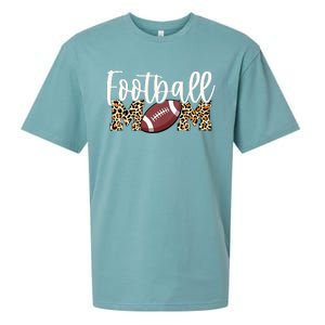 Football Mom Leopard Sueded Cloud Jersey T-Shirt