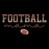 Football Mama Leopard Drawstring Bag