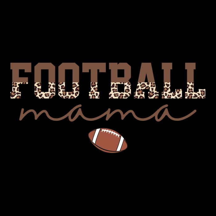 Football Mama Leopard Drawstring Bag