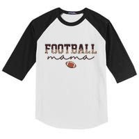 Football Mama Leopard Kids Colorblock Raglan Jersey
