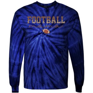 Football Mama Leopard Tie-Dye Long Sleeve Shirt