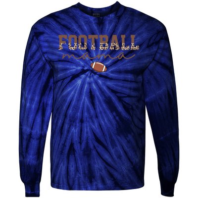 Football Mama Leopard Tie-Dye Long Sleeve Shirt