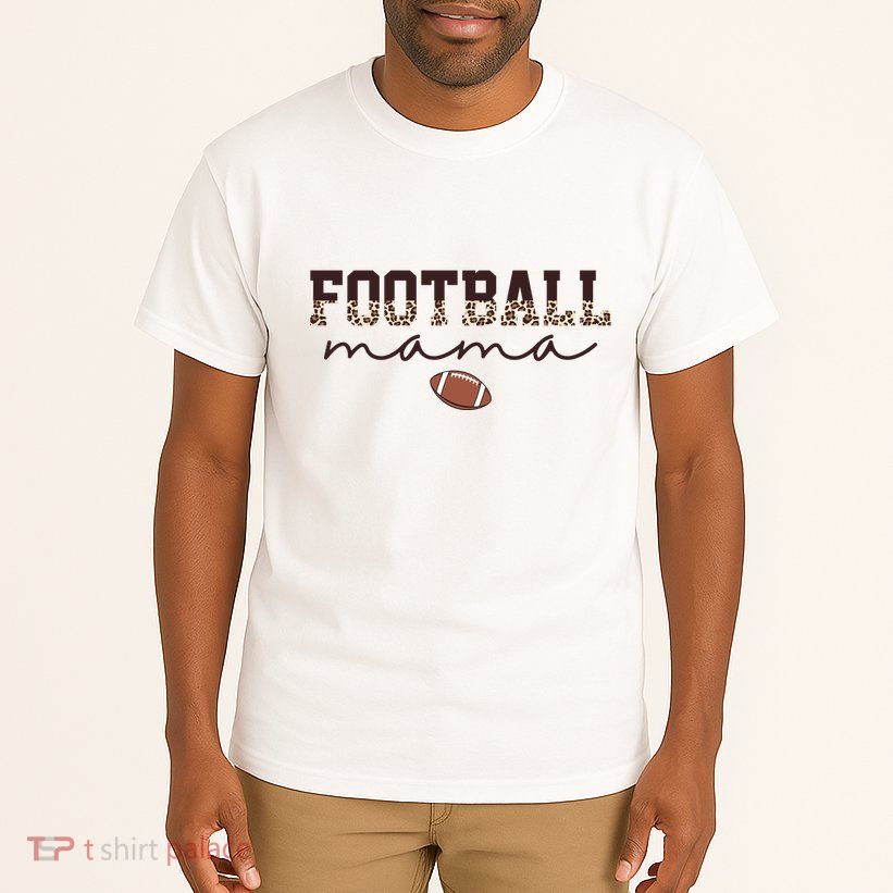 Football Mama Leopard Tall T-Shirt