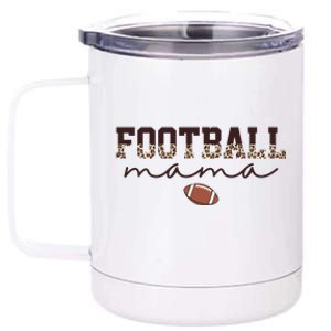 Football Mama Leopard 12 oz Stainless Steel Tumbler Cup