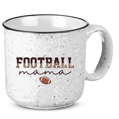 Football Mama Leopard 15oz Campfire Ceramic Mug