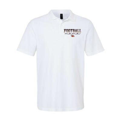 Football Mama Leopard Softstyle Adult Sport Polo