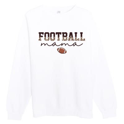 Football Mama Leopard Premium Crewneck Sweatshirt