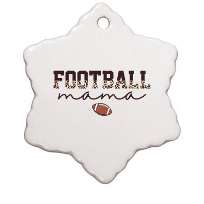 Football Mama Leopard Ceramic Star Ornament