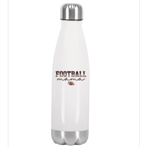 Football Mama Leopard Stainless Steel Insulated Water Bottle