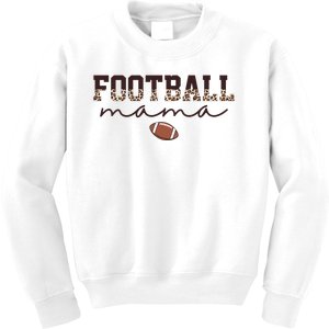 Football Mama Leopard Kids Sweatshirt