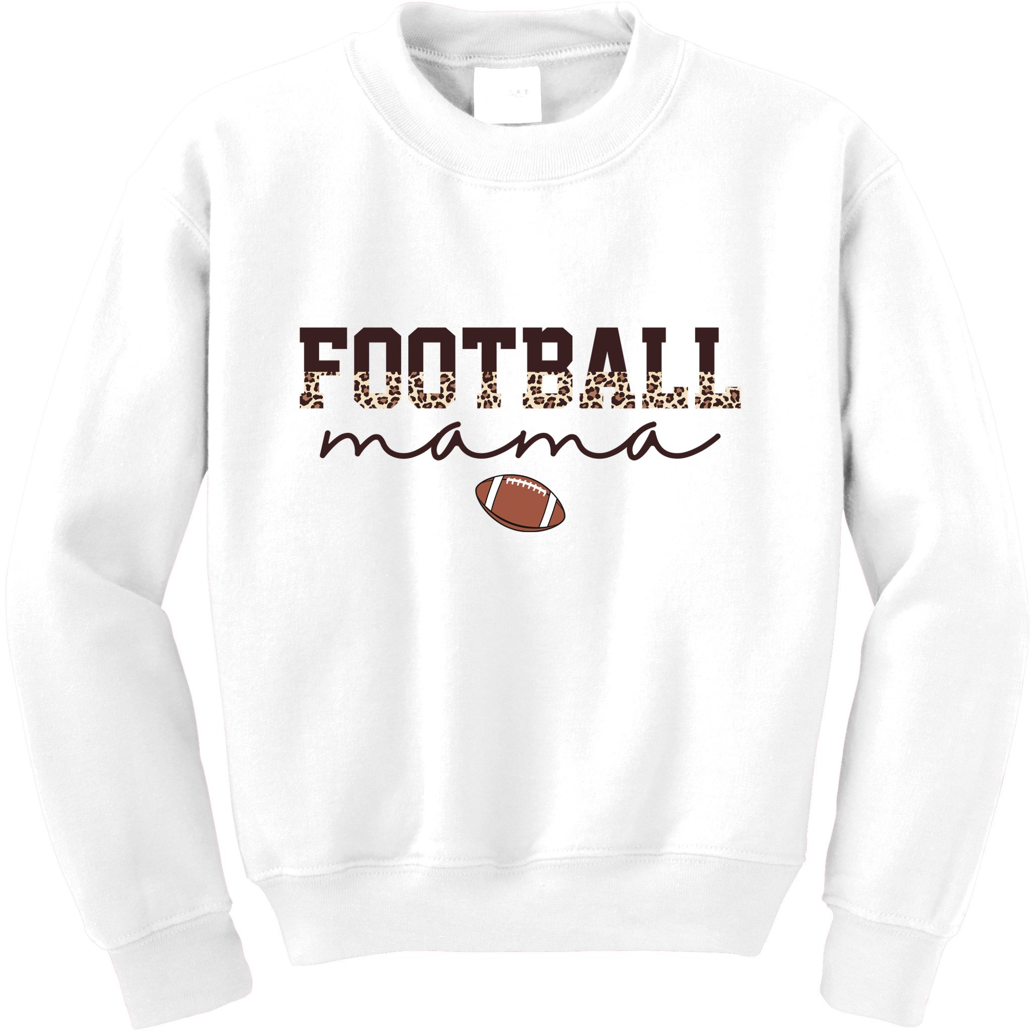 Football Mama Leopard Kids Sweatshirt