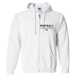 Football Mama Leopard Full Zip Hoodie