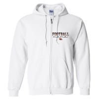 Football Mama Leopard Full Zip Hoodie