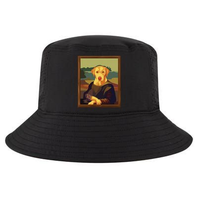 Funny Mona Lisa Yellow Lab Dog Art Parody Cool Comfort Performance Bucket Hat