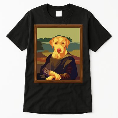 Funny Mona Lisa Yellow Lab Dog Art Parody Tall T-Shirt