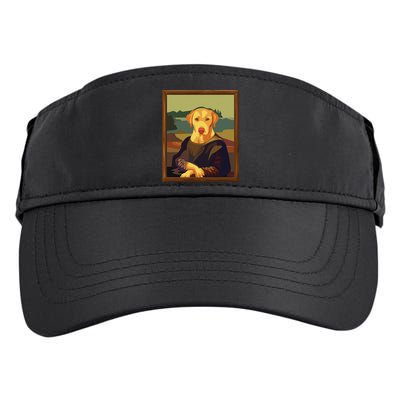 Funny Mona Lisa Yellow Lab Dog Art Parody Adult Drive Performance Visor