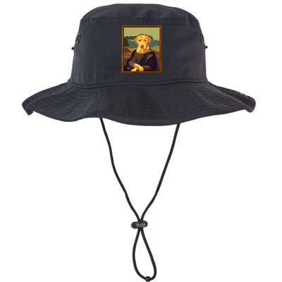 Funny Mona Lisa Yellow Lab Dog Art Parody Bucket Hat