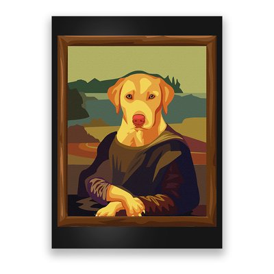 Funny Mona Lisa Yellow Lab Dog Art Parody Poster