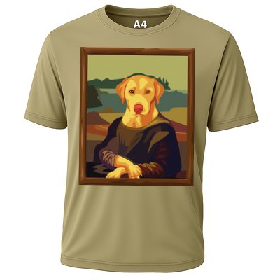 Funny Mona Lisa Yellow Lab Dog Art Parody Performance Shirt